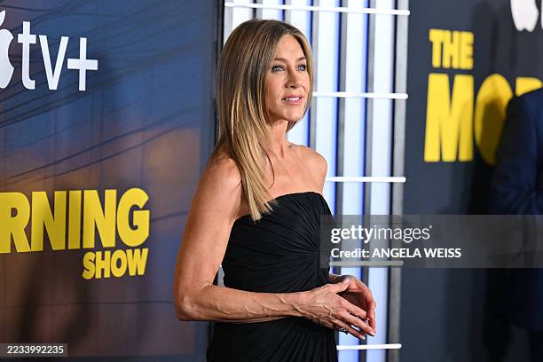 Actress Jennifer Aniston attends the premiere of the Apple TV+'s "The Morning Show", Season 4, in New York on September 9, 2025.