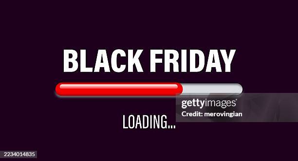 black friday sale loading progress bar - super sale stock illustrations