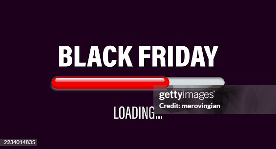 Black Friday sale loading progress bar Black Friday sale loading progress bar