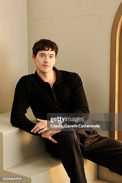 Tom Blyth of "Wasteman" poses in the Getty Images Portrait Studio Presented by IMDb and IMDbPro during the Toronto International Film Festival at...