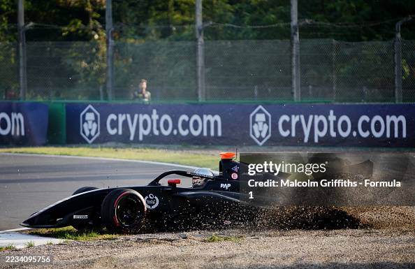 Ugo Ugochukwu Of United States And PREMA Racing Gets Stuck In The ugo-ugochukwu-of-united-states-and-prema-racing-gets-stuck-in-the