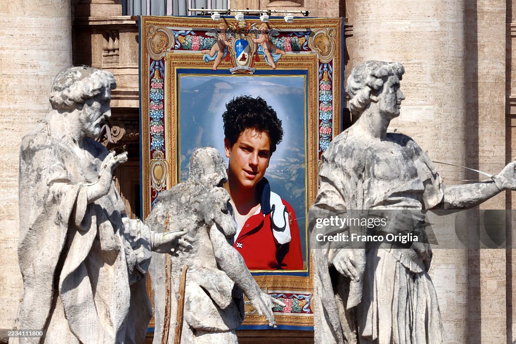 Pope Leo XIV Presider Over The Canonisation Ceremony Of Carlo Acutis and Pier Giorgio Frassati