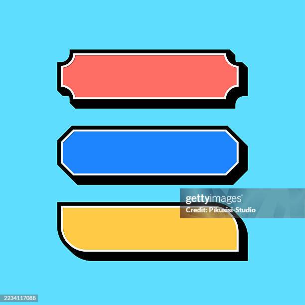 colorful frame border templates on blue background - iphone frame stock illustrations