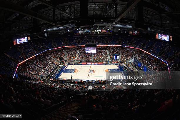 General view of fans in the arena during a WNBA game between the Atlanta Dream and the Connecticut Sun on September 10 at Mohegan Sun Arena in...
