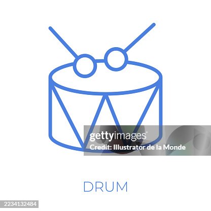 Drum Editable Stroke Vector Illustration Drum Editable Stroke Vector Illustration