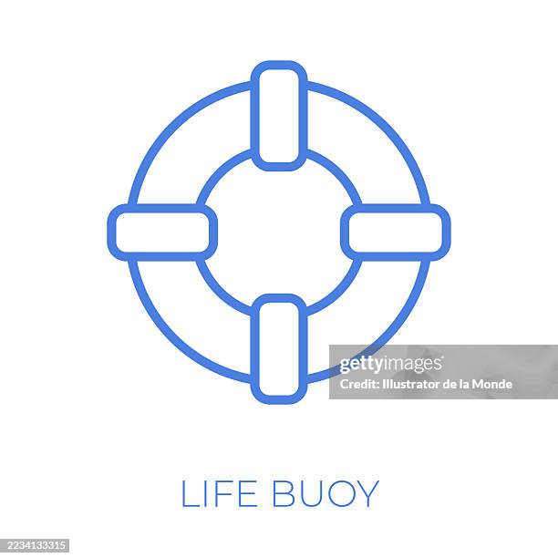 lebensboje editierbare schlag-vektor-illustration - boje stock-grafiken, -clipart, -cartoons und -symbole