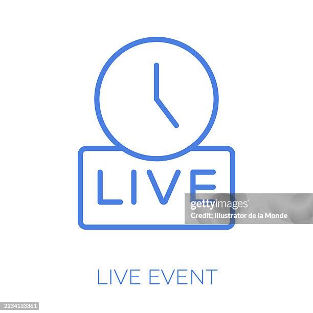 live event editable stroke vector illustration - event manager stock illustrations