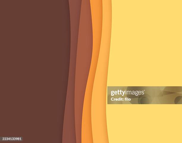 autumn waves abstract background - breaking through paper stock illustrations