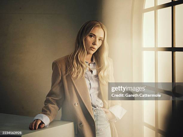 Scarlett Johansson of "Eleanor the Great" poses in the Getty Images Portrait Studio Presented by IMDb and IMDbPro during the Toronto International...