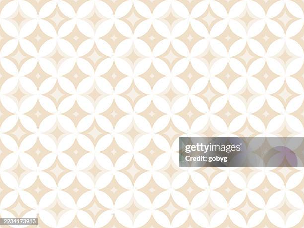 seamless christmas stars pattern - textile patch round stock illustrations