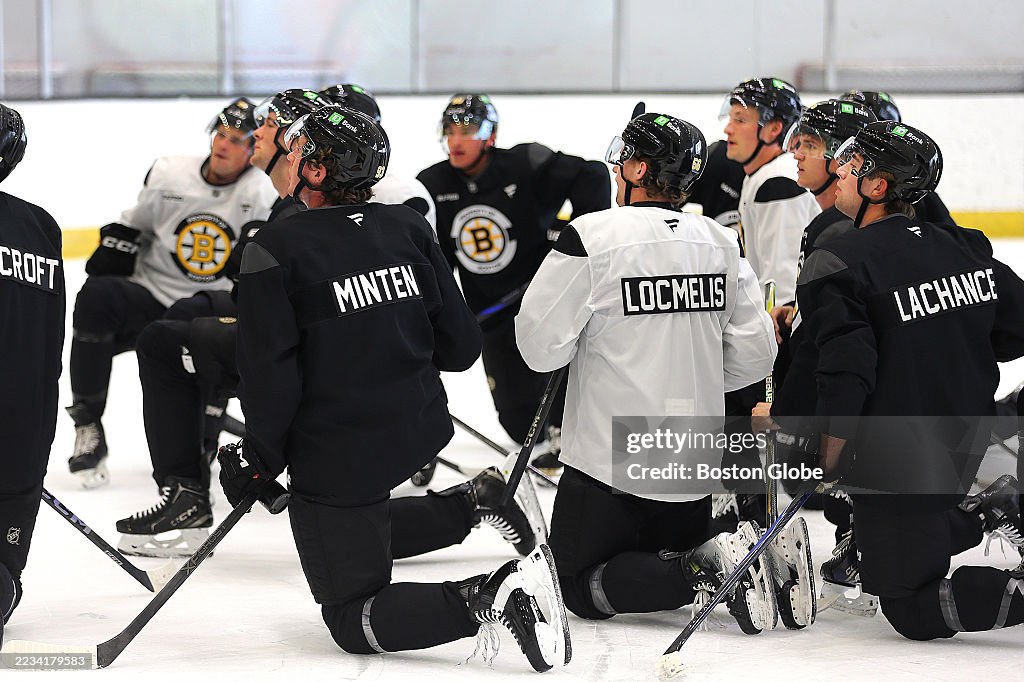 The Boston Bruins hold training camp on September 10, 2025. News Photo - Getty Images