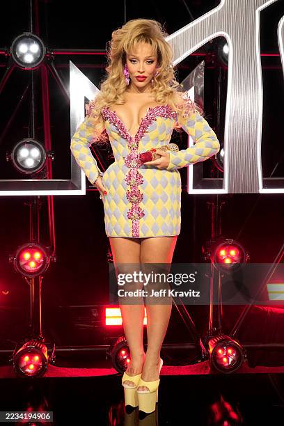 Doja Cat attends the 2025 MTV Video Music Awards at UBS Arena on September 07, 2025 in Elmont, New York.