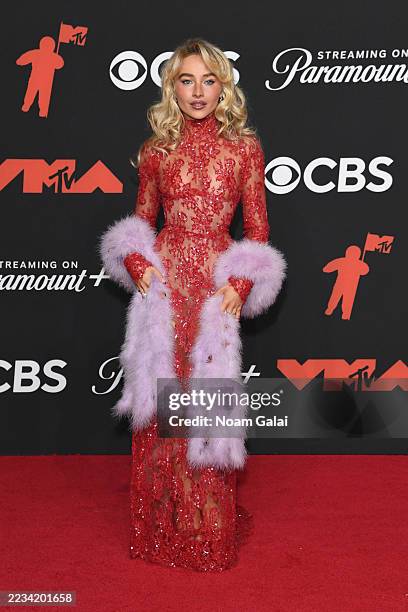 Sabrina Carpenter attends the 2025 MTV Video Music Awards at UBS Arena on September 07, 2025 in Elmont, New York.