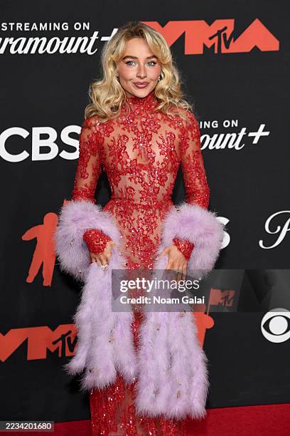 Sabrina Carpenter attends the 2025 MTV Video Music Awards at UBS Arena on September 07, 2025 in Elmont, New York.