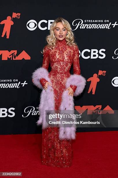 Sabrina Carpenter attends the 2025 MTV Video Music Awards at UBS Arena on September 07, 2025 in Elmont, New York.