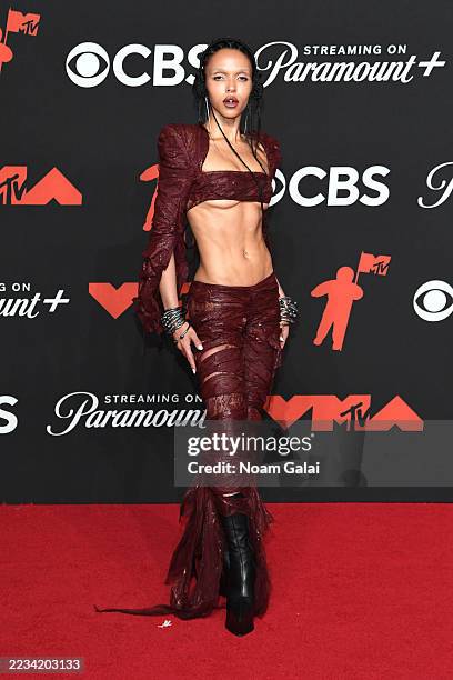 Twigs attends the 2025 MTV Video Music Awards at UBS Arena on September 07, 2025 in Elmont, New York.
