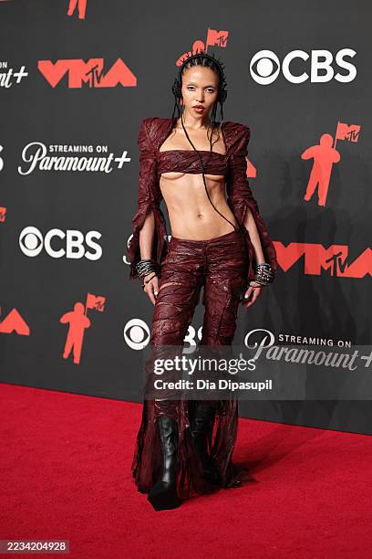 Twigs attends the 2025 MTV Video Music Awards at UBS Arena on September 07, 2025 in Elmont, New York.