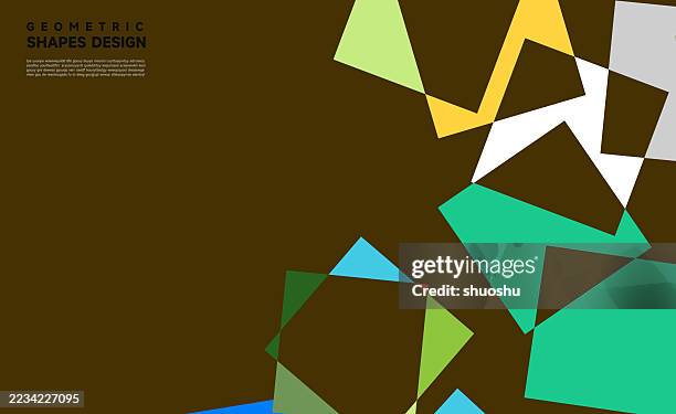 abstract geometric overlap square pattern material banner background - double exposure tech stock illustrations