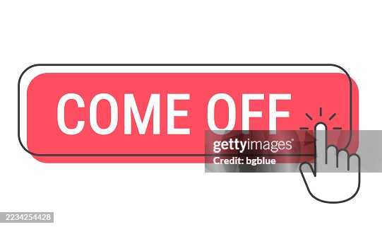 On/off Click Come Off Click Button With Hand Cursor On White Background High-Res ...