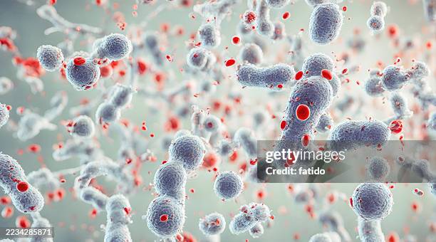 microscopic blue bacteria background - rod bacteria stock pictures, royalty-free photos & images