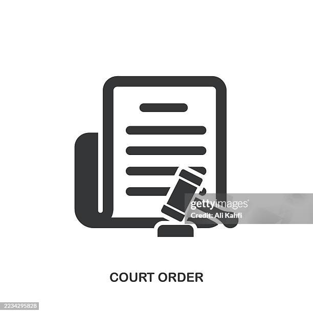 court order glyph solid icon. solid icon that can be applied anywhere, simple, pixel perfect and modern style. - attendance stock illustrations
