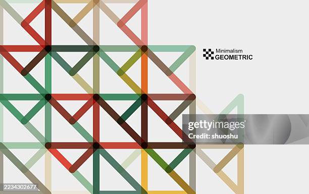 abstrac minimal geometric triangle stripe pattern background - fractal stock illustrations