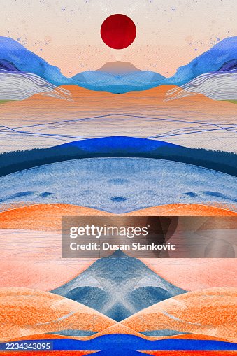 Abstract horizon in complementary tones Abstract horizon in complementary tones