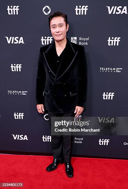 Lee Byung-hun attends the premiere of "No Other Choice" during the 2025 Toronto International Film Festival at Roy Thomson Hall on September 08, 2025...