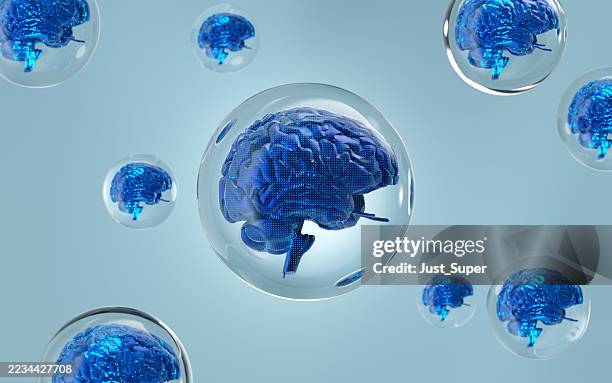 artificial intelligence bubble machine learning large language model ai technology data fabric data science - medical database stock pictures, royalty-free photos & images