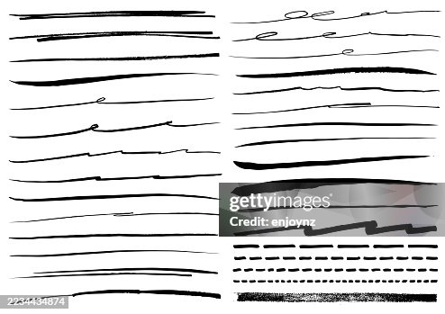 Black marker pen underline patterns vector Black marker pen underline patterns vector