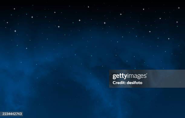 horizontal dark midnight blue color gradient spotted glittering shiny vector backgrounds with silver dots as shining glowing stars or snowing snow making full frame starry spotted glitter backdrop for christmas new year poster fairy story book cover - childrens books stock illustrations