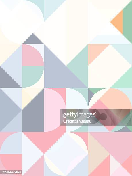 transparent geometric pattern for covering poster design background - tangram stock illustrations