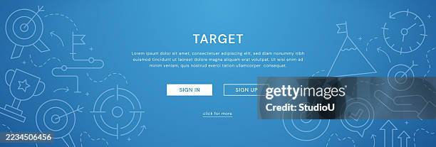 target web banner modern vector illustration - performance management background stock illustrations