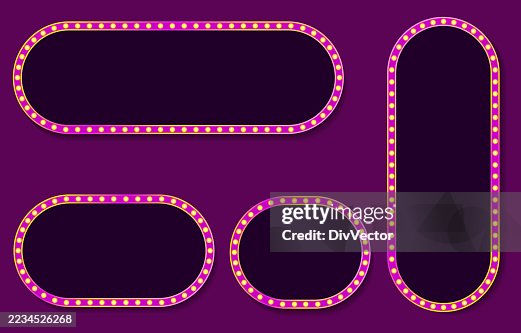 Purple light frame vector set Purple light frame vector set