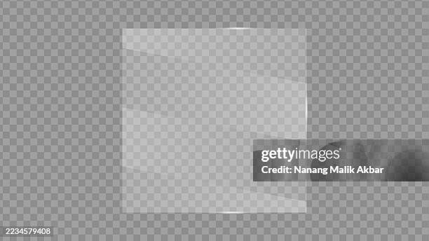 Window Transparent Paper Realistic Clear Flat Glass Window Or Mirror With Transparent Background ...