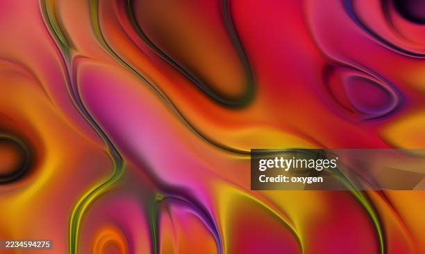 vibrant abstract fluid gradient in red and orange tones. colorful abstract background with fluid shapes and bold gradient hues of red, orange, pink, and yellow - blender explosion stock pictures, royalty-free photos & images