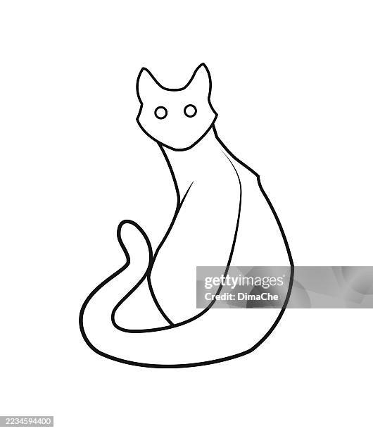cat silhouette - cat food stock illustrations