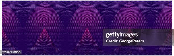 wide seamless pattern, scalloped - illustration technique - interlocking graphic stock illustrations