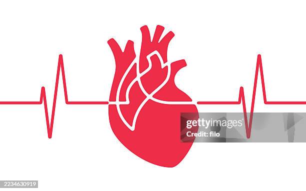 ilustraciones, imágenes clip art, dibujos animados e iconos de stock de salud corazón pulso rastro rojo fondo abstracto - reanimación cardiopulmonar