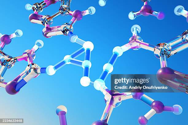 ai letters stylized as molecule model. - molecule model stock pictures, royalty-free photos & images