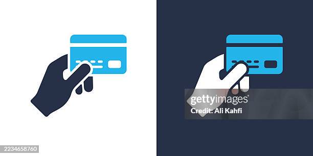 payment card glyph solid icon. solid icon that can be applied anywhere, simple, pixel perfect and modern style. - bank statement stock illustrations