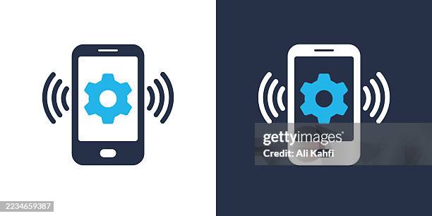 ilustrações de stock, clip art, desenhos animados e ícones de update notification glyph solid icon. solid icon that can be applied anywhere, simple, pixel perfect and modern style. - apertar o botão