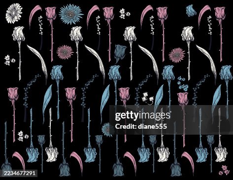 Dark Botanical Pattern Template Dark Botanical Pattern Template