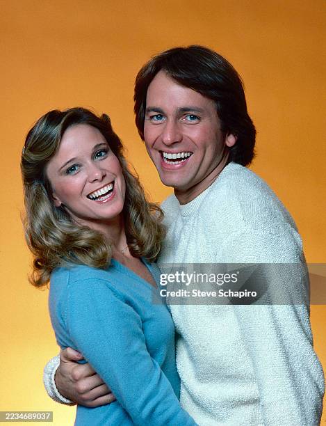 Portrait of married American actors Nancy Morgan and John Ritter , Los Angeles, California, April 7, 1978.