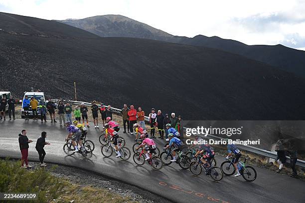 Jesus Herrada of Spain and Team Cofidis, Lukas Nerurkar of Great Britain and Team EF Education - EasyPost, Nans Peters of France and Team Decathlon...
