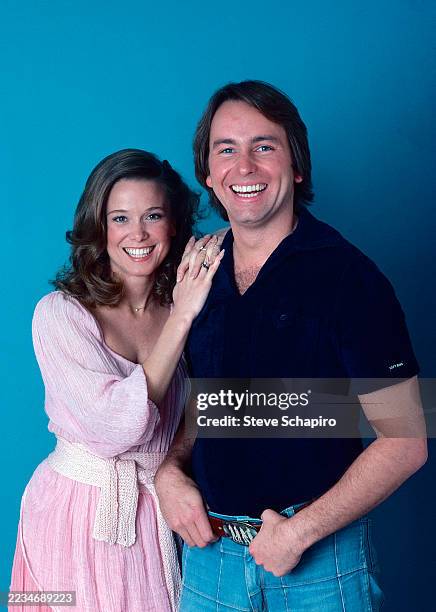 Portrait of married American actors Nancy Morgan and John Ritter , Los Angeles, California, April 7, 1978.