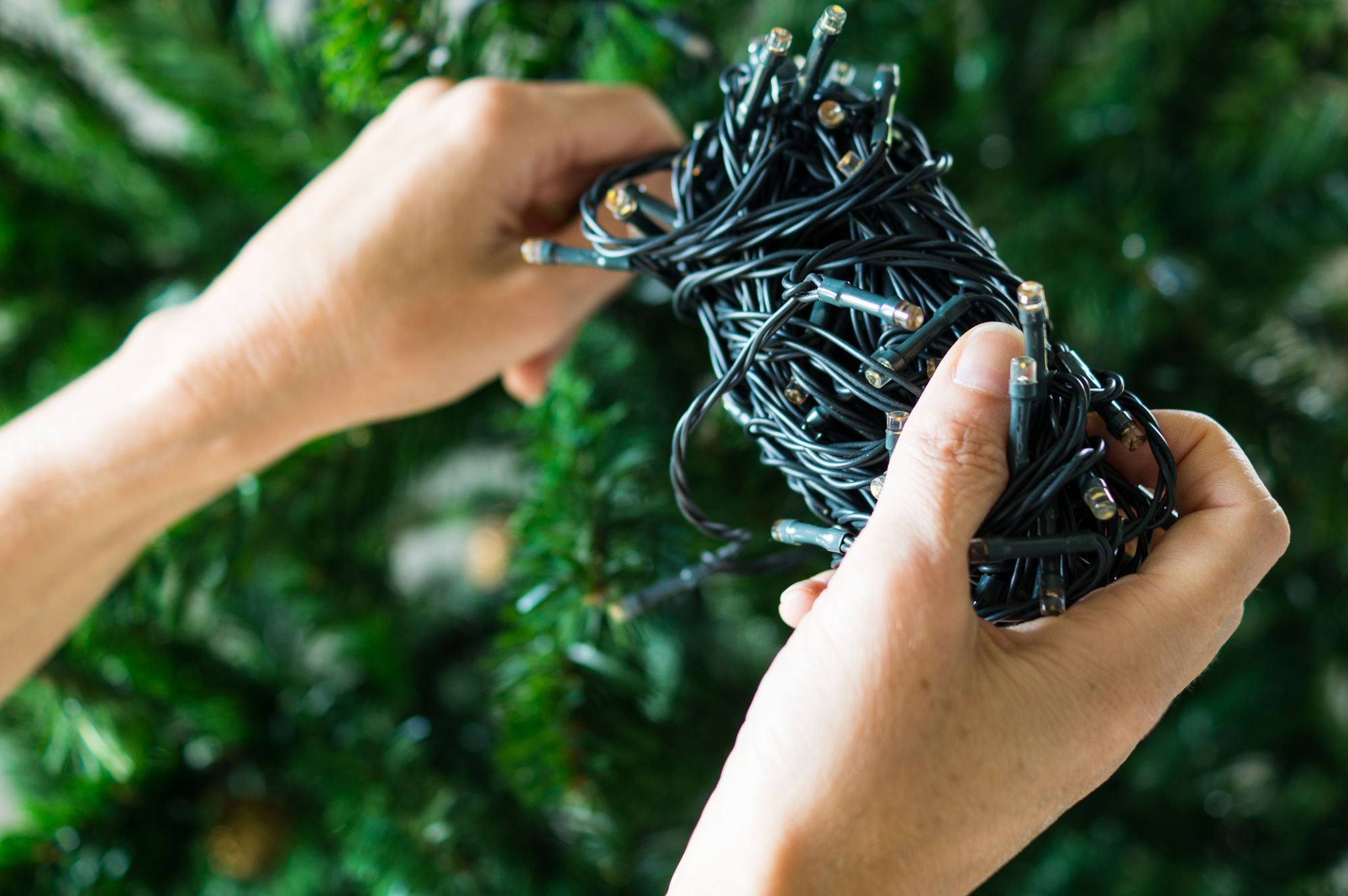 testing holiday lights