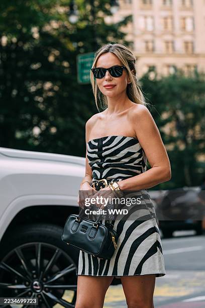 Street Style during New York RTW Spring Fashion Week 2026 on September 13, 2025 in New York, New York.