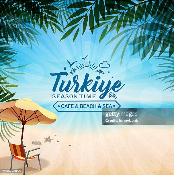 season camp - beach hat stock illustrations