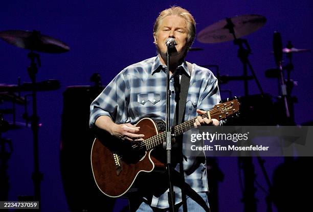 Don Henley of The Eagles performs during the bands' Long Road Out of Eden Tour at Arco Arena on April 27, 2010 in Sacramento, California. (